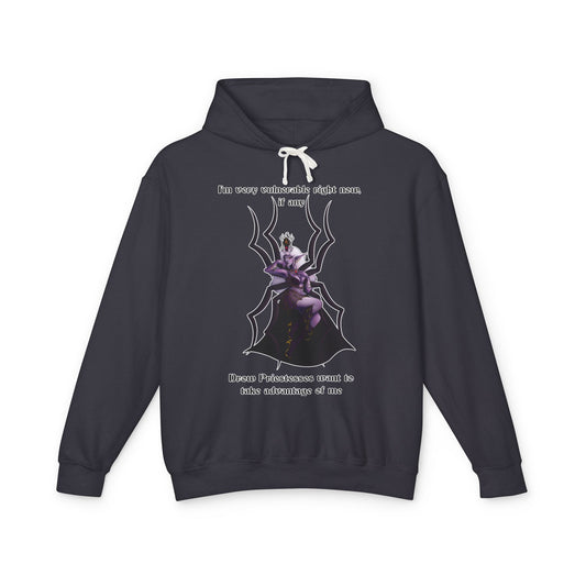 "Very Vulnerable Right Now" Unisex Lightweight Hooded Sweatshirt