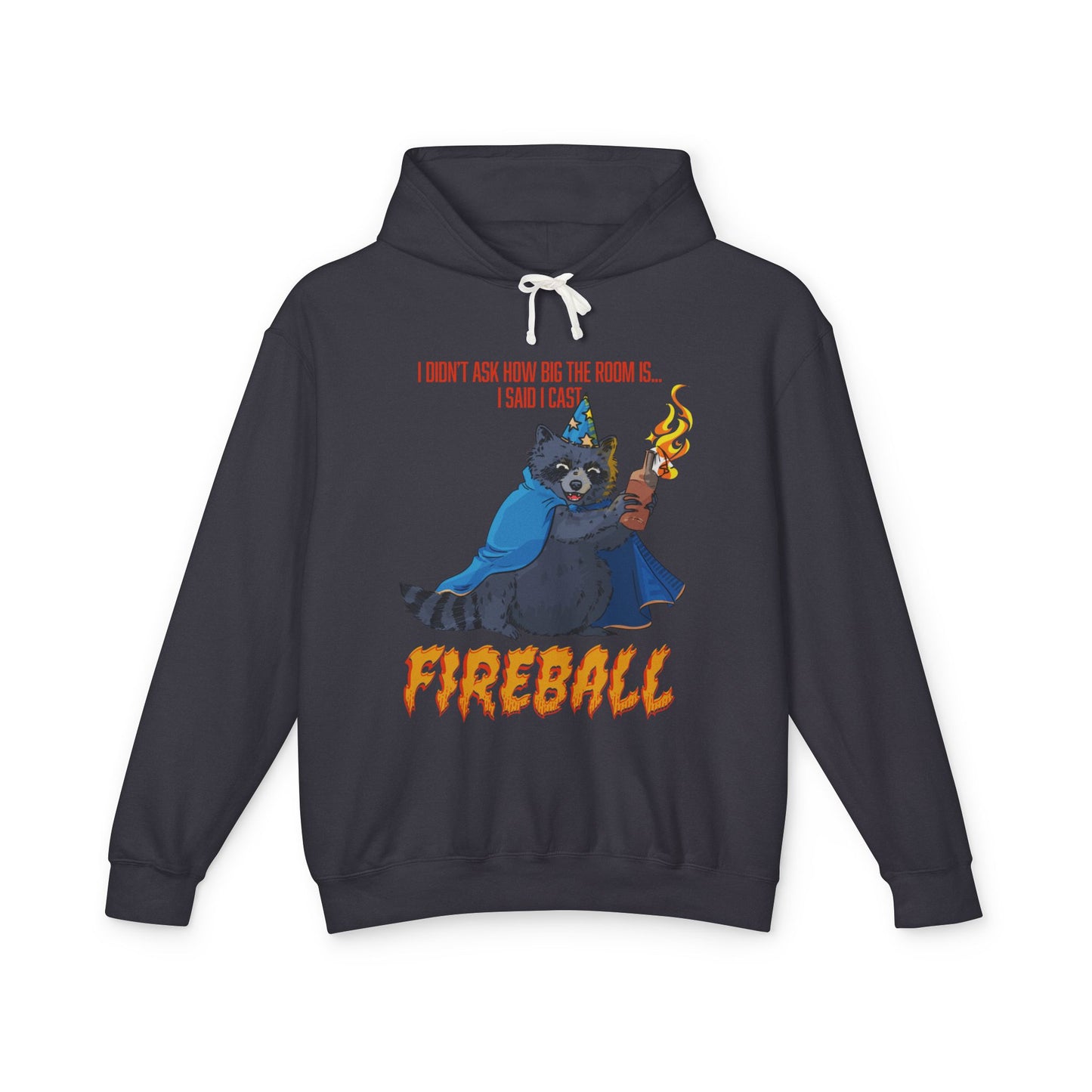 "I Cast Fireball" Unisex Lightweight Hooded Sweatshirt