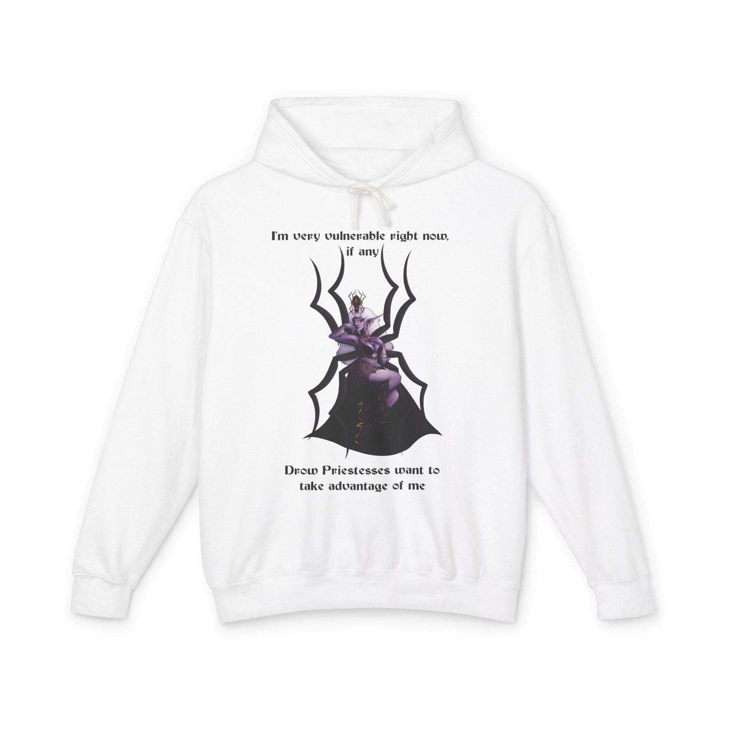 "Very Vulnerable Right Now" Unisex Lightweight Hooded Sweatshirt