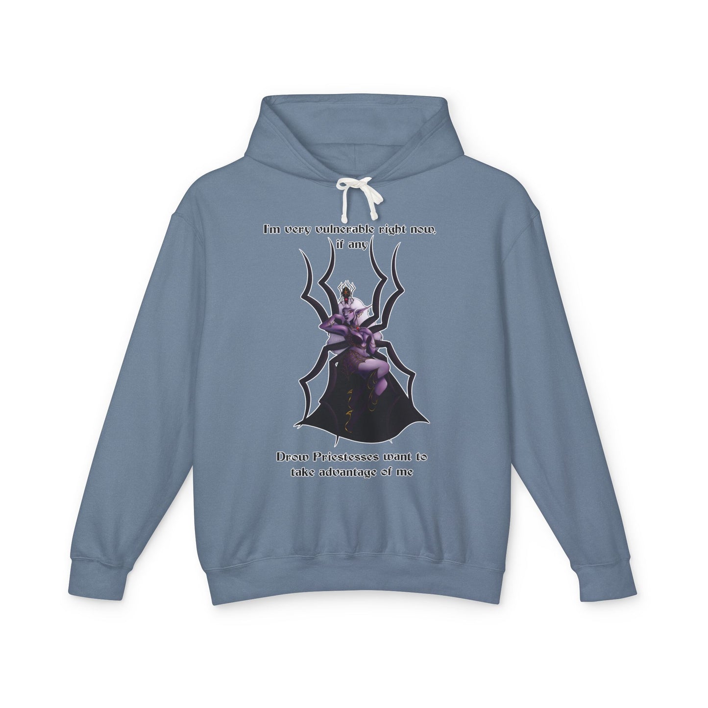 "Very Vulnerable Right Now" Unisex Lightweight Hooded Sweatshirt